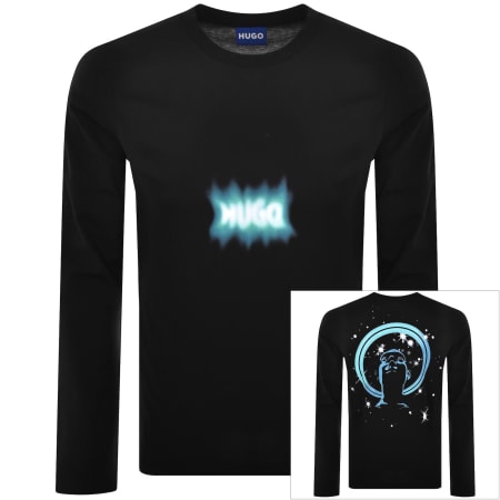 HUGO Blue Norostee T Shirt Black | Mainline Menswear us